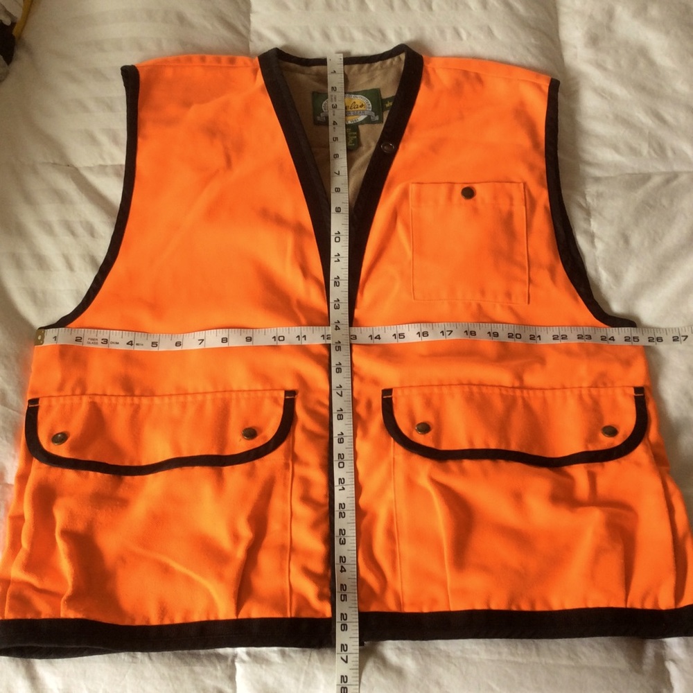 Cabela’s High Visibility Bright Orange Safety Work Hunting Vest Sz L-XL - Picture 10 of 13